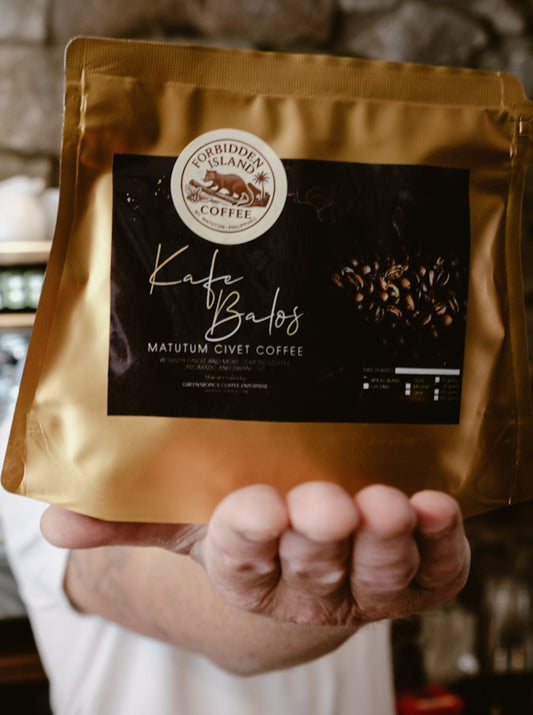 100g Civet Coffee - KAFE BALOS  100% Wild & Authentic Light or Medium Roast Full Bean/Grounded